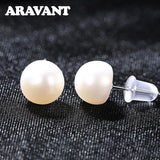 925 Silver Pearl Earrings Wedding Jewelry