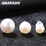 925 Silver Pearl Earrings Wedding Jewelry
