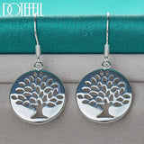 925 Silver Tree Drop Earrings Charm Women Jewelry Gift