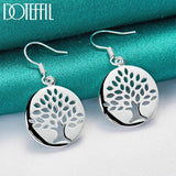 925 Silver Tree Drop Earrings Charm Women Jewelry Gift