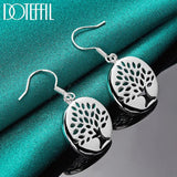 925 Silver Tree Drop Earrings Charm Women Jewelry Gift