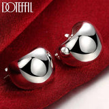 925 Sterling Silver Egg Shape Earrings Romantic Wedding Gift