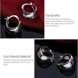 925 Sterling Silver Egg Shape Earrings Romantic Wedding Gift