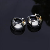925 Sterling Silver Egg Shape Earrings Romantic Wedding Gift