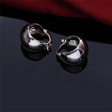 925 Sterling Silver Egg Shape Earrings Romantic Wedding Gift