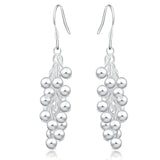 925 Silver Grape Beads Earrings Wedding Party Jewelry