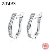 925 Silver Zircon Hoop Earrings for Wedding