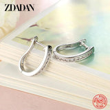 925 Silver Zircon Hoop Earrings for Wedding