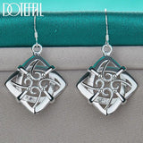 925 Silver Square Drop Earring For Women Wedding Jewelry