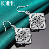 925 Silver Square Drop Earring For Women Wedding Jewelry