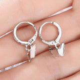 925 Silver Butterfly Pendant Earring Women Wedding Jewelry