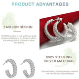 925 Silver Mesh Earring Women Party Wedding Jewelry