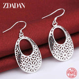 925 Silver Moon Dangle Earrings Women Wedding Party Gift