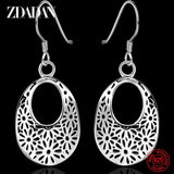 925 Silver Moon Dangle Earrings Women Wedding Party Gift