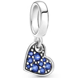 Rose Love You Infinity Heart Family Tree Pendant Charms 925 Sterling Silver