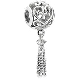 Snowflake Luck Crown Corno Passion Pendant 925 Sterling Silver Charm