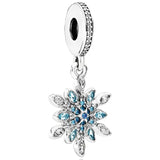 Snowflake Luck Crown Corno Passion Pendant 925 Sterling Silver Charm