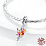 925 Silver Dangle Charm Bracelet Octopus Turtle Starfish Lemon Fruit Beads