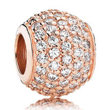 925 Silver Rose Charm Bead for Bracelet DIY Jewelry