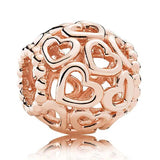 925 Silver Rose Charm Bead for Bracelet DIY Jewelry