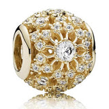925 Silver Rose Charm Bead for Bracelet DIY Jewelry