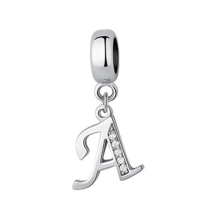 Necklace Dangle Charms Alphabet A-Z Letter Pendants Jewelry Gift
