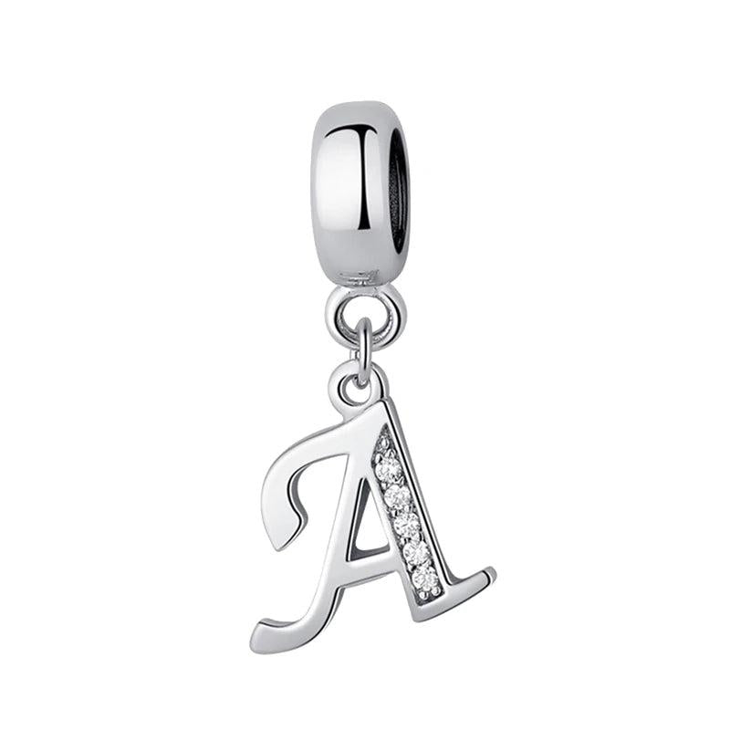 Necklace Dangle Charms Alphabet A-Z Letter Pendants Jewelry Gift