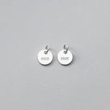 6pcs 925 Sterling Silver 6mm Round Flakes Charms DIY Jewelry Findings