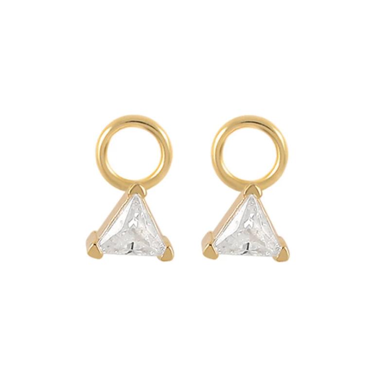 925 Silver Earrings Charms Green Water Drop Pendants DIY Jewelry