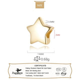 TrustDavis 925 Silver Sweet Star Charm Beads DIY Accessory Fine S925 Jewelry