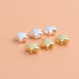 TrustDavis 925 Silver Sweet Star Charm Beads DIY Accessory Fine S925 Jewelry