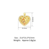 14K Charm Hollow Pendant for Jewelry Making Love Rabbit Dolphin Bear