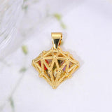 14K Charm Hollow Pendant for Jewelry Making Love Rabbit Dolphin Bear
