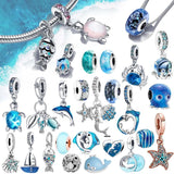 Silver 925 Turtle Series Charm Beads Pendant for Bracelet Necklace