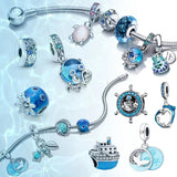 Silver 925 Turtle Series Charm Beads Pendant for Bracelet Necklace