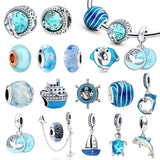 Silver 925 Turtle Series Charm Beads Pendant for Bracelet Necklace