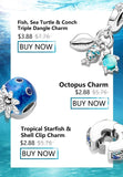 Silver 925 Turtle Series Charm Beads Pendant for Bracelet Necklace