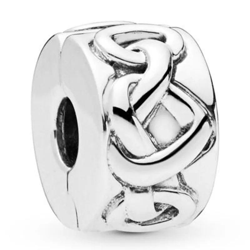 Sparkling 925 Silver Love Charm Bead Bracelet Jewelry