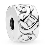 Sparkling 925 Silver Love Charm Bead Bracelet Jewelry