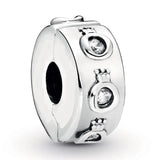 Sparkling 925 Silver Love Charm Bead Bracelet Jewelry