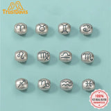 TrustDavis Real Sterling Silver 12 Constellation Bead Charm Pendant