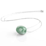 Natural Myanmar A-goods Jadeite Bean Green Lutong Pendant