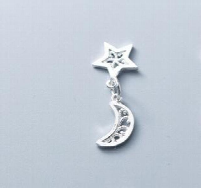 925 Silver Star & Moon Charm Set - DIY Jewelry Accessories