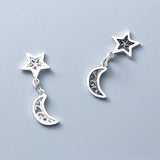 925 Silver Star & Moon Charm Set - DIY Jewelry Accessories