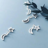 925 Silver Star & Moon Charm Set - DIY Jewelry Accessories