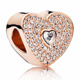 Rose Family Tree Heart Love You Lock With Key 925 Silver Beads