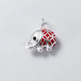 925 Silver Animal Zircon Charms for DIY Jewelry