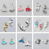 925 Silver Animal Zircon Charms for DIY Jewelry