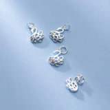 925 Silver Animal Zircon Charms for DIY Jewelry