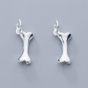 925 Sterling Silver Dog Bone Charms Pendant Beads for Bracelet DIY
